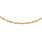 9kt Yellow Gold Silver Infused Double Oval Belcher Bracelet