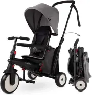 Smartrike STR3 Journey 6-In-1 Folding Baby Tricycle, Grey (5026600)