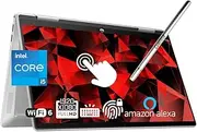 HP Pavilion x360 2 in 1 Laptop, 14 Full HD Touchscreen, Intel Core i5-1235U(Beat i7-1195G7), 8GB RAM - 1TB PCIe SSD, Stylus, Backlit Keyboard, Fingerprint, WiFi 6, Alexa, Windows 11 Home, Silver