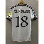 【新款】1996 年德國 KLINSMANN MOLLER ZIEGE 高品質定制 T 恤適用於家庭復古足球球衣