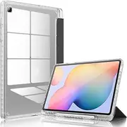 [DAORANGE] Case for Samsung Galaxy Tab S6 Lite 10.4 Inch 2024/2022/2020 with S Pen Holder, Ultra Thin Case with Highly Transparent Back Shell, Auto Sleep/Wake for Galaxy Tab S6 Lite 10.4 (Black)