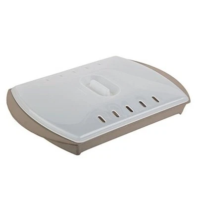 Prep Solutions by Progressive Microwave Small Bacon Grill with Vented Cover, 4