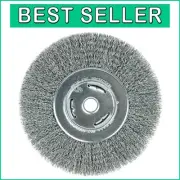 Flexible 7-Inch Bench Grinder Wheel with Crimped Wire for Light-Duty Cleaning