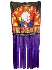 Freak Show 158x78cm Clown Curtain Halloween Decoration