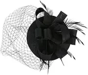 [Didiseaon] Mesh Fascinator Tea Party Hat with Detachable Hair Clip Elegant Headband Headdress for Banquet Prom Themed Events Stylish Accessory present for Women