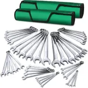 Combination Wrench Set, SAE 1/4" to 1-1/4", Metric 6 to 32mm, 42-Piece, SuperKro