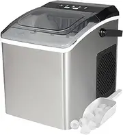Koolatron Ice Maker | 11.7KG Countertop Ice Maker Machine | Ice Machine for Commercial Home Bar Office Kitchen Appliances | Nugget Ice Maker | Ice Scoop and Basket | Stainless Steel