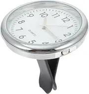 Gatuida 1 Set Car Luminous Clock Automatic Dash Mini Vehicle Clock Car Vent Clocks Watch Chain for Pocket Watch Analog Stick on Clock for Vent Thermometer Night Light Clock Glass White