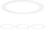 uxcell 4-Pack Goof Rings for 4 Inch Recessed Lights, 4.1" ID 5.3" OD Durable Steel Trim Ring Flush Mount White Can Light Trim Ring Cover for Ceiling Can Downlights