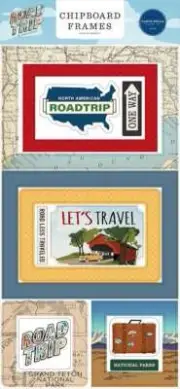 Road Trip Chipboard 6"X13"-Frames