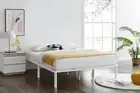 Shangri-La Orlando Wood Bed Frame (White, Double), Beds & Bed Frames, Furniture