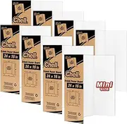 Chell Mini Size Trifold Poster Board, 16" x 24", Small Corrugated Project Boards, White, 8 Pack