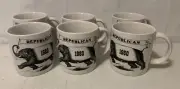 6 Republican 1980 Elephant NOS GHC Made In England Coffee Tea Cup Mug J600