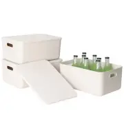 Plastic Storage Bins with lids,Storage Baskets,Container with handle,Storage ...