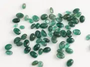 3x4mm-4x6mm Emerald Plain Oval Stones, Natural Loose Emerald Gemstone Lot
