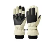 Winter Ski Gloves, Waterproof Touchscreen Snowboard Gloves, Warm Gloves for Skiing Running Cycling,(creamy-white,XL)