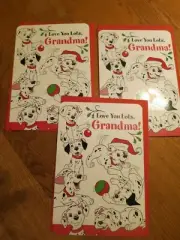 3 CHRISTMAS DALMATIONS Hallmark Christmas Cards Grandma