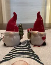 Christmas Gnome Salt & Pepper Shaker Set, Santa Gnomes Salt & Pepper Shaker Set