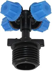5pcs Cross Atomization Misting Nozzles with 1/2 Inch Extral Thread Connector Garden Irrigation Farm Dust Removal Cooling Sprayer