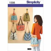 Simplicity Sewing Pattern 1598 Handbags Bags Two Sizes