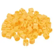 200pcs Clothes Hanger Marker Blank Fit 3.5mm Rod Garment Coding Orange Yellow