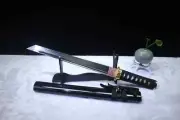 Shinobi Ninja Knife Tanto Black Straight Blade Combat Japanese Fighting T10