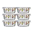 Pyrex Peanuts Snoopy Heat Resistant Glass Containers ROUND 6P SET 380ml