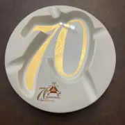 RARE MONTECRISTO 70TH ANIVERSARIO 1935-2005 CIGAR ASHTRAY 10" HAND CRAFTED NIB