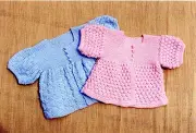 Oat Couture Knitting Pattern BB209 - Simple Sacques for Baby - 6, 12, 18 months