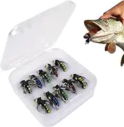 Trout Fishing Lures | 10X Trout Lures Spinners Kit - Short Shank Hook, Jig Accessories, Bait Making Tools with Realistic Design for Bass Salmon Pike