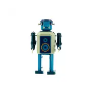Mr & Mrs Tin 17cm Vinyl Bot Mechanical Robot Vintage Collectible Home Display