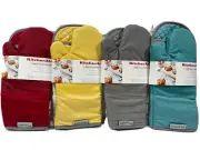 Kitchen Aid 3 Piece Set Kitchen Towel, Oven Mitt, Potholder: Red or Yellow