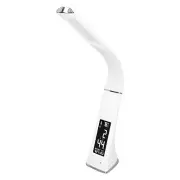 LED Desk Lamp Digital Display Gooseneck Touch Control Cordless Reading Light For