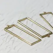 One Piece Premium Gold Plated Rectangle Charm - 46x15mm (CW-4244C)
