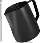 4Pack Milk Jug Cup Craft Latte Matt Black Milk Frothing Pitcher Steam Barista