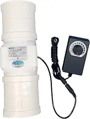 3” 75mm Small Ventilation Exhaust Fan with Speed Controller & 75mm PVC Duct Interface Inline Duct Blower 14W Turbo Can Fan Booster for Tent Hydroponics Home Use