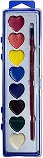 Heart-Shaped Watercolor Paint - Watercolor Art Painting Palette Kit, Unique Heart Design Crafts Painting Kits, Heart Watercolor Paints, Valentines Paint Sets for Beginning Watercolorists Students