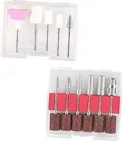 minkissy Professional Manicure Tool Set 11pcs Nail Cuticle Drills Sanding Heads for Beginners