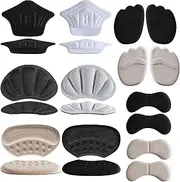 Heel Cushion Inserts,20 Pieces Anti-Slip Lether Heel Grips Liners Back of Heel Protectors Cushions Self-Adhesive Heel Inserts Heels Grip Liner Heel Pads for Shoe Too Big