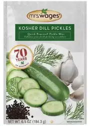 Mrs. Wages Kosher Dill Pickles Quick Process Mix 6.5 Ounce VALUE PACK of 6