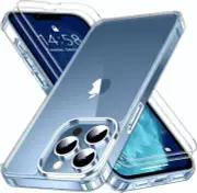 Entronix Bundle Compatible with iPhone 13 Pro Max - [Hard] Clear Case & 2 Clear