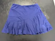 NWT WOMEN'S IBKUL FLOUNCE SKORT, SIZE: S, COLOR: NAVY (J563)