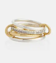 [Spinelli Kilcollin] Spinelli Kilcollin Nimbus 18kt gold and sterling silver ring with diamonds O gold