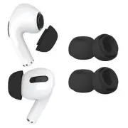 2 Pairs Replacement Earbud Tips for AirPods Pro - Silicone Ear Tips M - Black