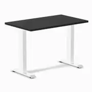 Desky Fixed Height Mini Black Desk 1000x600mm White Leg