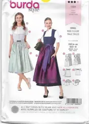 28 BURDA 6268: DRESS, TOP & SKIRT SIZE 8-18 SEWING PATTERN