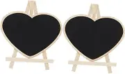 2pcs Vertical Blackboard Desk Signs Specialties Chalkboard Message Mini Chalkboard Signs with Stand Mini Blackboard Advertising Board Tag Blackboard Small Blackboard Wooden