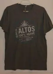 Altos Olmeca Agave Tequila Top T-Shirt Size Women's Large NEW Grey