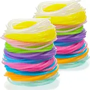 200 Pcs Jelly Bracelets 80's Glow Silicone Jelly Bracelets Girls Women Hair Ties Retro Neon Rainbow Silicone Wristband, Halloween Christmas Disco Party for Adults and Children, Silicone