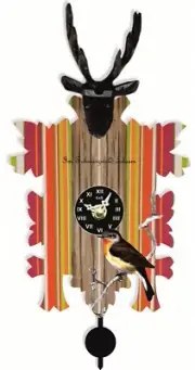Kuckulino Black Forest Clock with quartz movement and cuckoo ch.. TU 3016 PQ NEW